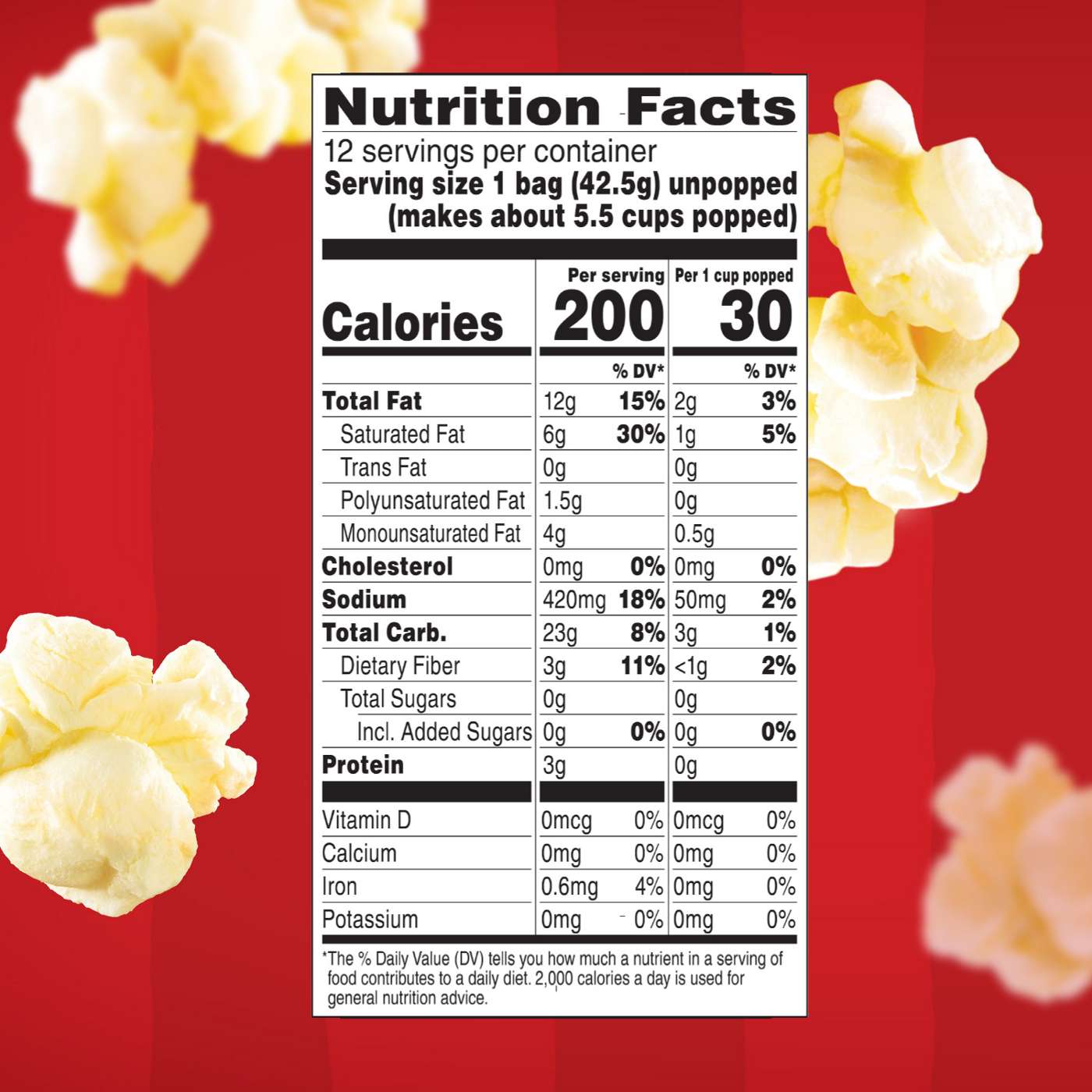 Orville Redenbacher's Movie Theater Butter Microwave Popcorn; image 3 of 7