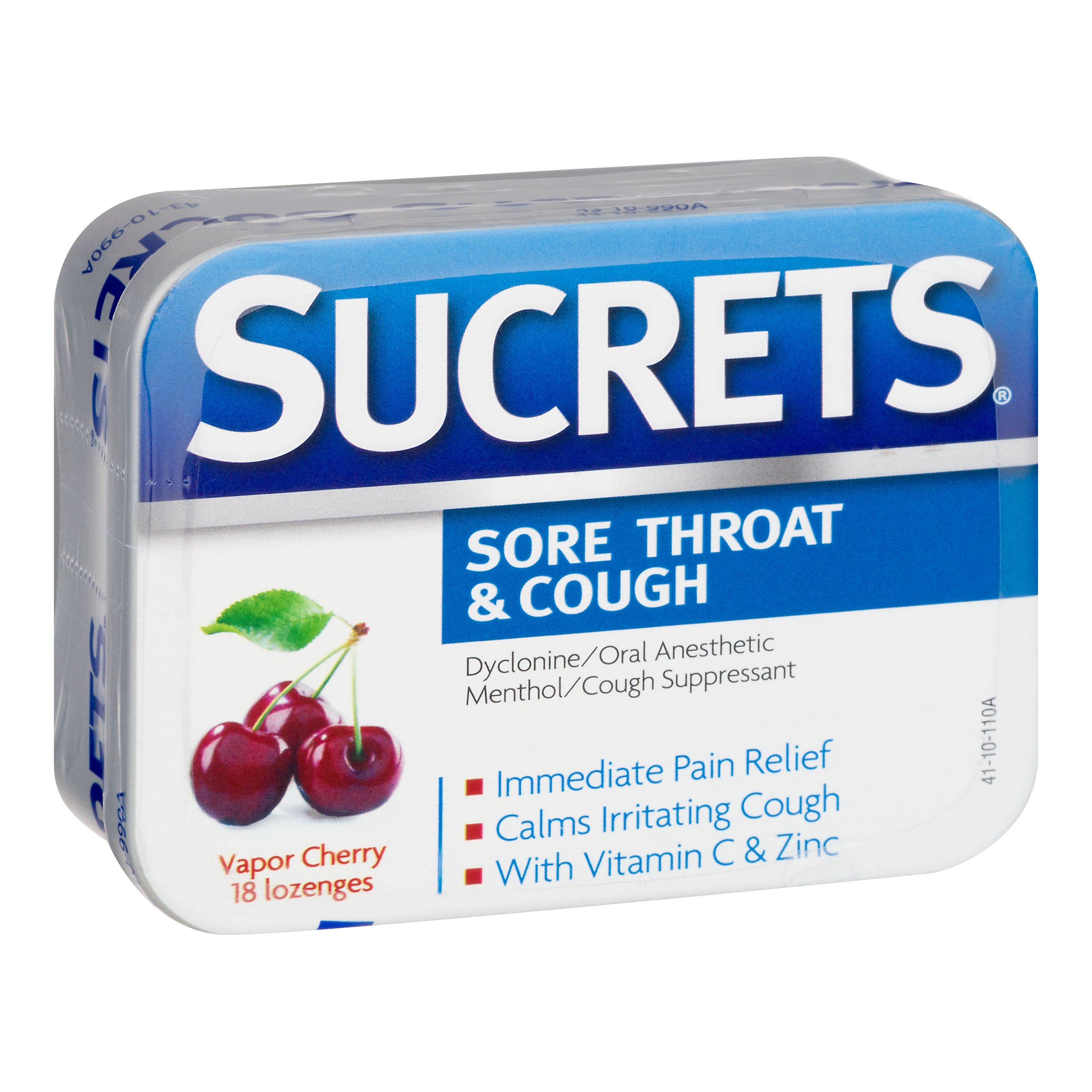 Sucrets Sore Throat & Cough Suppressant Lozenges Vapor Cherry - Shop ...