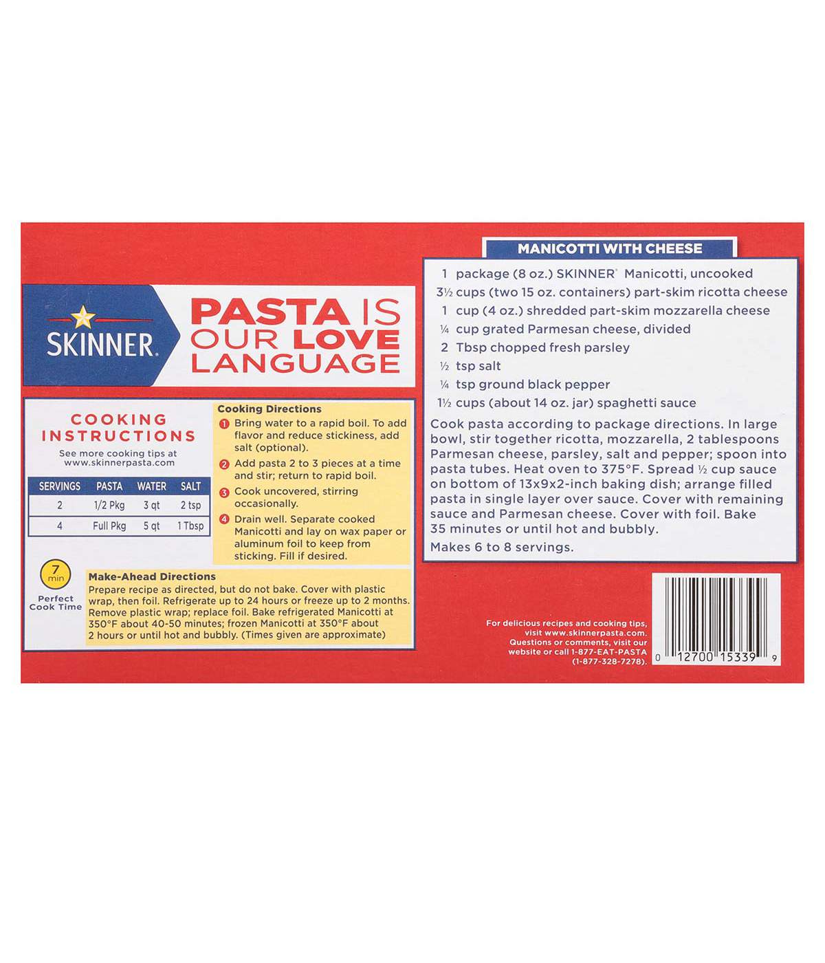 Skinner Manicotti; image 2 of 2