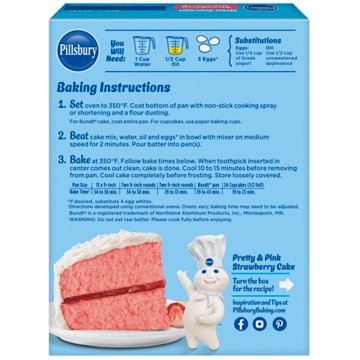 Pillsbury Moist Supreme Strawberry Cake Mix, 15.3 oz