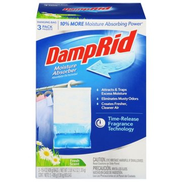 DampRid Moisture Absorber Hanging Bags - Fresh Scent, 3 pk