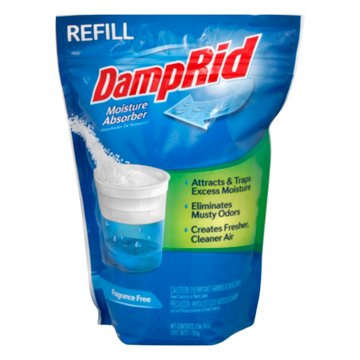 DampRid Fragrance Free Moisture Absorber Refill, 42 oz