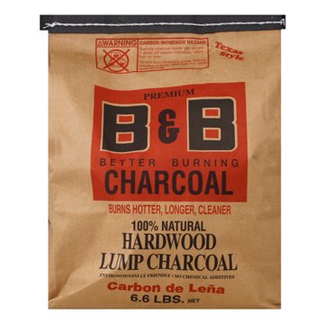 B&B Charcoal 100% Hardwood Lump Charcoal, 6.6 lb