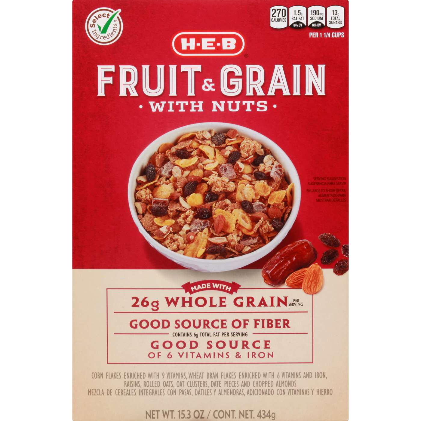 H-E-B Fruit & Grain with Nuts Cereal; image 1 of 2