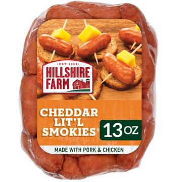 Hillshire Farm Cheddar Lit'l Smokies Smoked Cocktail Sausages, 13 oz