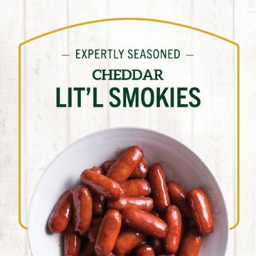 Hillshire Farm Cheddar Lit'l Smokies Smoked Cocktail Sausages, 13 oz