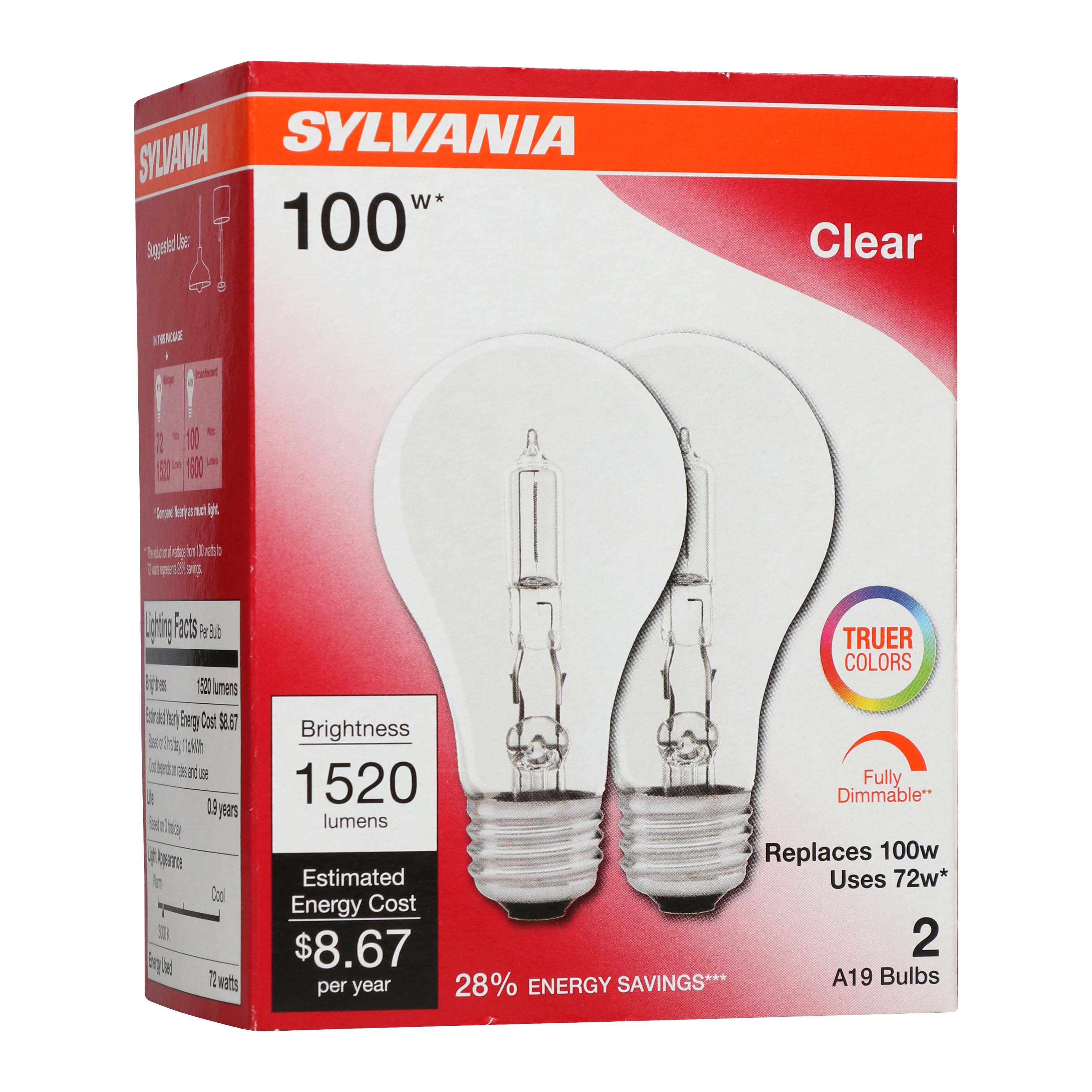 Slepen aansluiten Bekend Sylvania 100 Watt A19 Clear Halogen Light Bulbs - Shop Home Improvement at  H-E-B