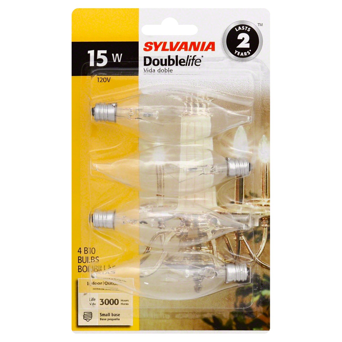 Sylvania Double Life B10 15-Watt Indoor/Outdoor Light Bulbs - Shop ...