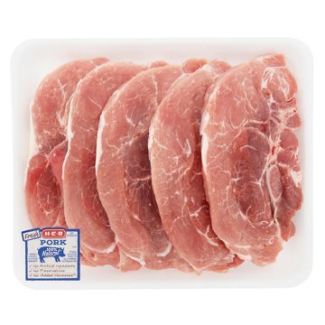 H-E-B Bone-in Sirloin Pork Chops - Value Pack, Avg. 3.63 lbs