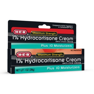 H-E-B 1% Maximum Strength Plus 10 Moisturizers Hydrocortisone Cream, 1 oz