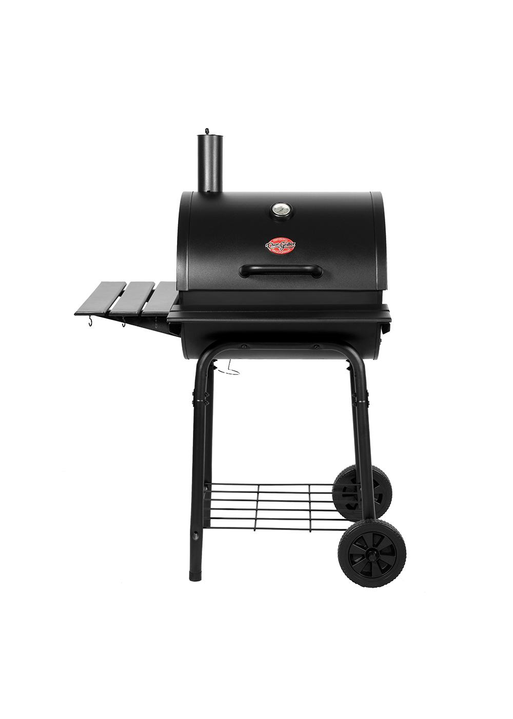 Char-Griller Wrangler Charcoal Grill with Wood Shelves; image 1 of 8