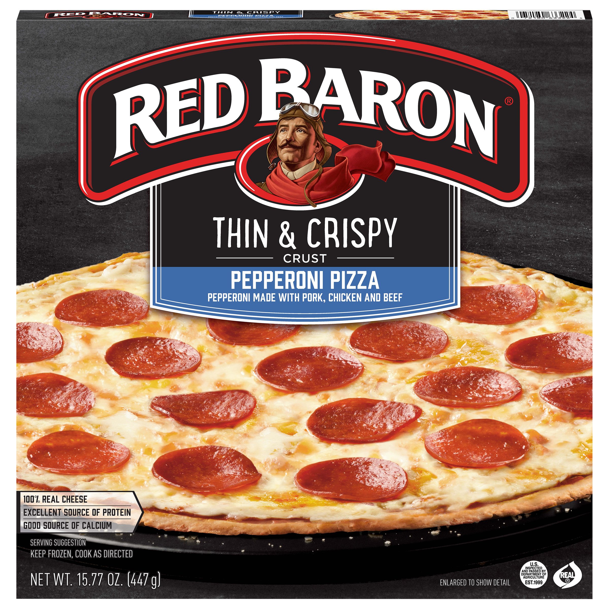 Red Baron Thin & Crispy Pepperoni Pizza Shop Pizza at HEB