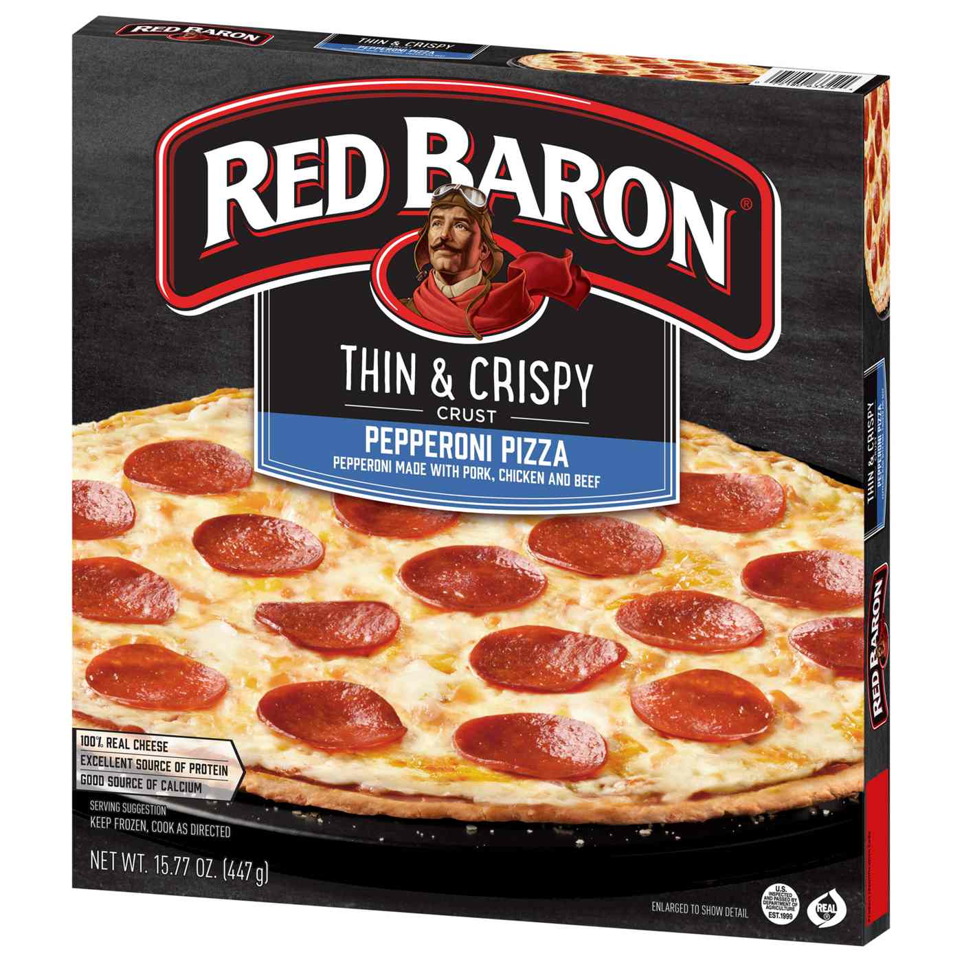 Red Baron Pepperoni Thin Crust Frozen Pizza; image 8 of 10