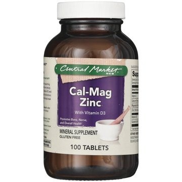 Central Market Cal-Mag Zinc with Vitamin D3 Vegetarian Tablets, 100 ct