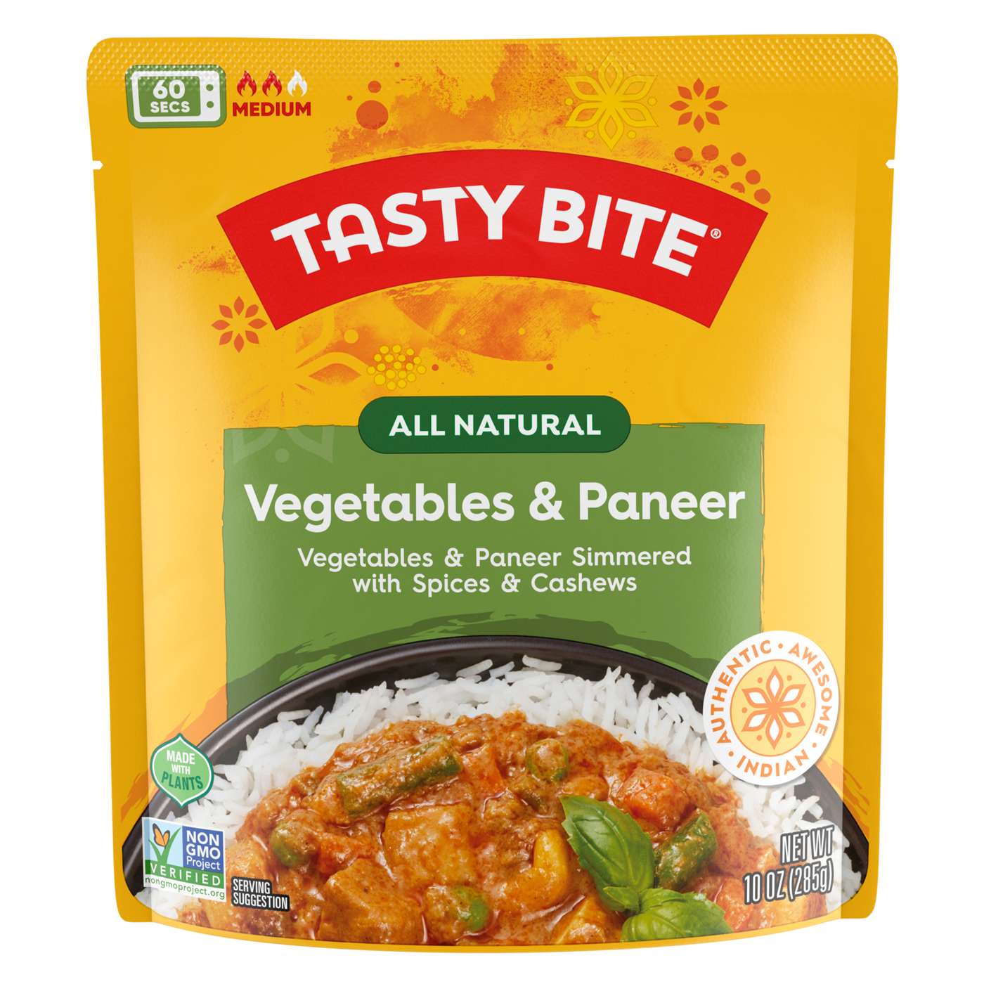 Tasty Bite Vegetables & Paneer; image 1 of 5