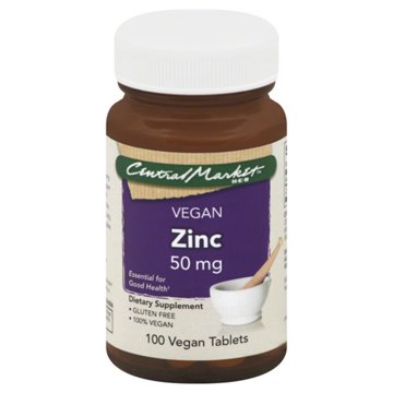 Central Market Zinc 50 mg Vegan Tablets, 100 ct