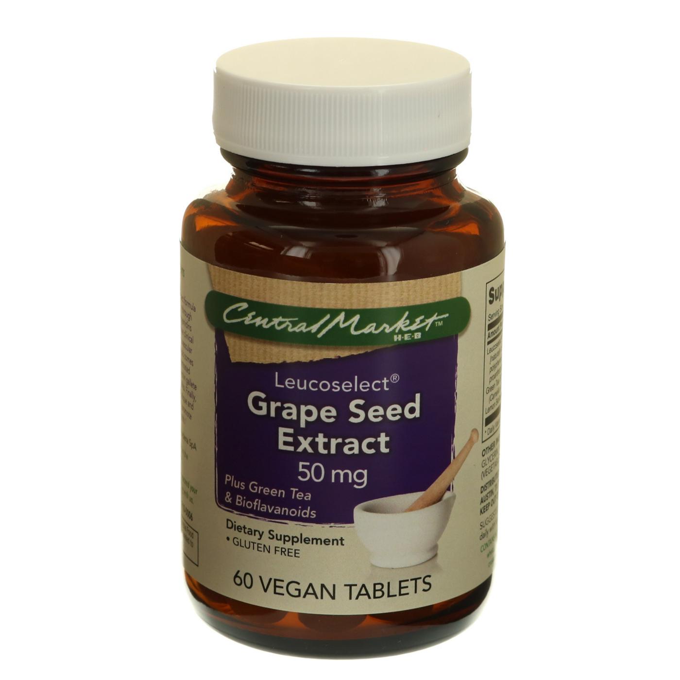 Central Market Grape Seed Extract Leucoselect 50 mg Vegan Tablets; image 1 of 2