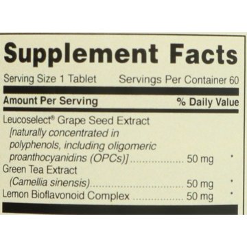 Central Market Grape Seed Extract Leucoselect 50 mg Vegan Tablets, 60 ct