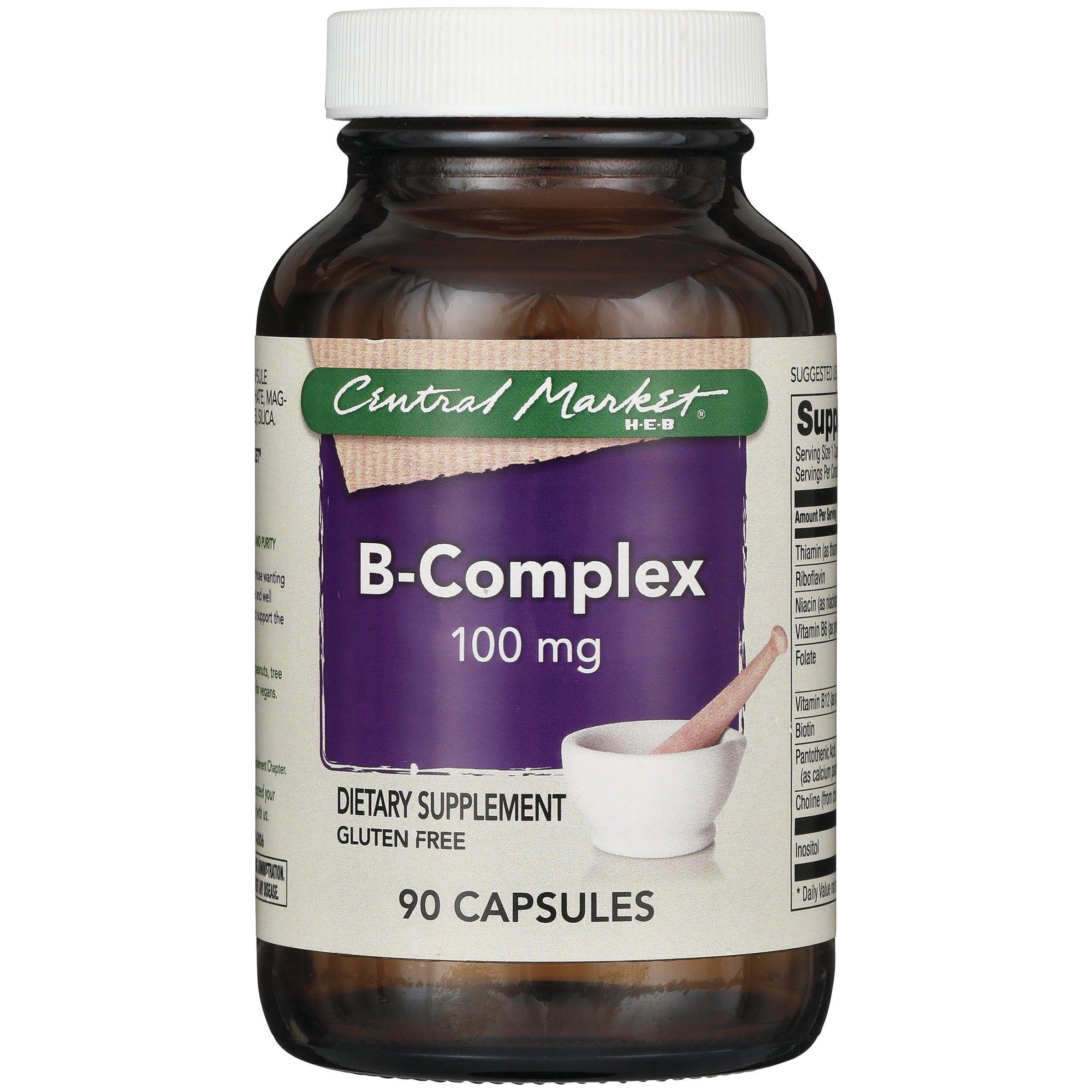 Central Market B-Complex 100 Mg Vegan Capsules - Shop Vitamins A-Z At H-E-B