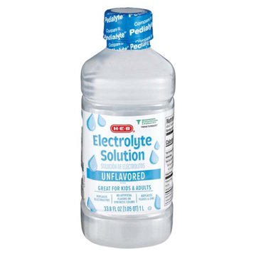 H-E-B Electrolyte Solution – Unflavored, 33.8 oz