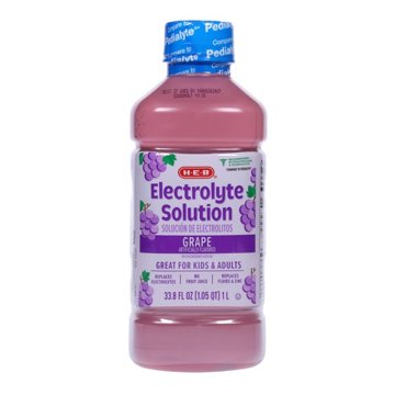 H-E-B Electrolyte Solution – Grape, 33.8 oz