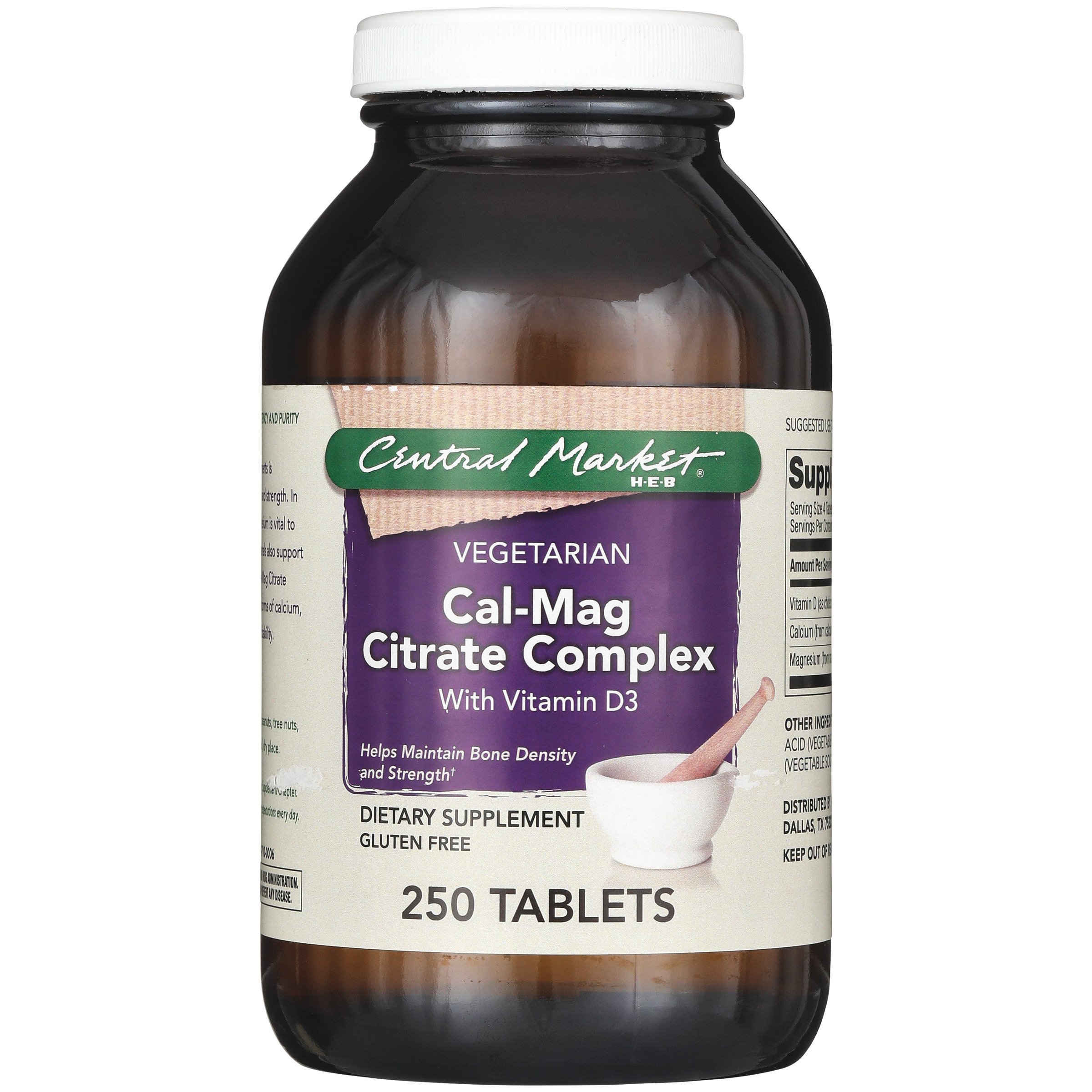 Central Market Cal Mag Citrate Complex With Vitamin D3 Vegetarian