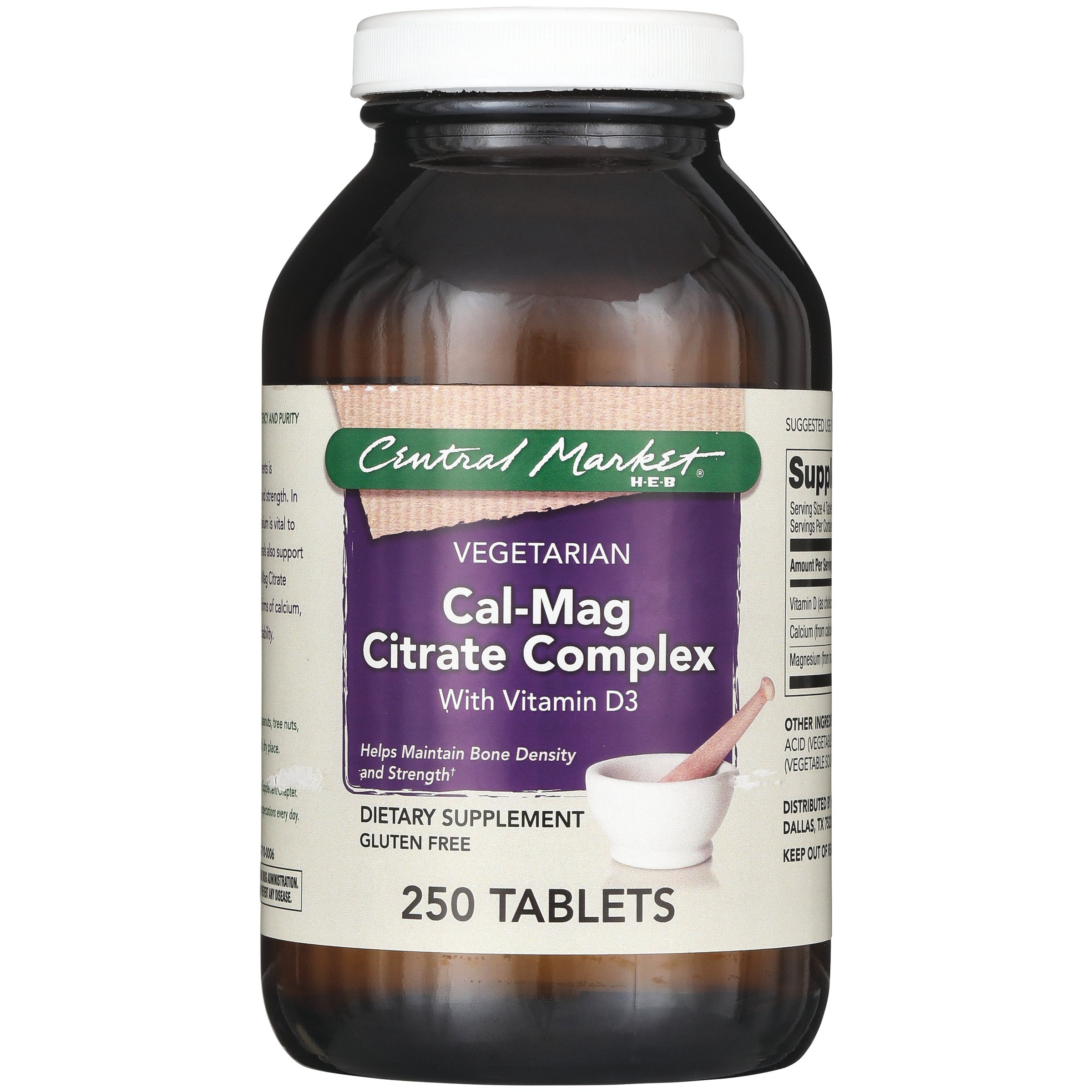 Central Market CalMag Citrate Complex With Vitamin D3 Vegetarian