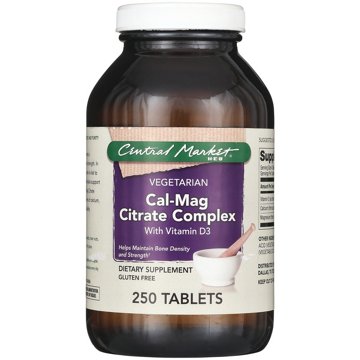 Central Market Cal-Mag Citrate Complex with Vitamin D3 Tablets, 250 ct