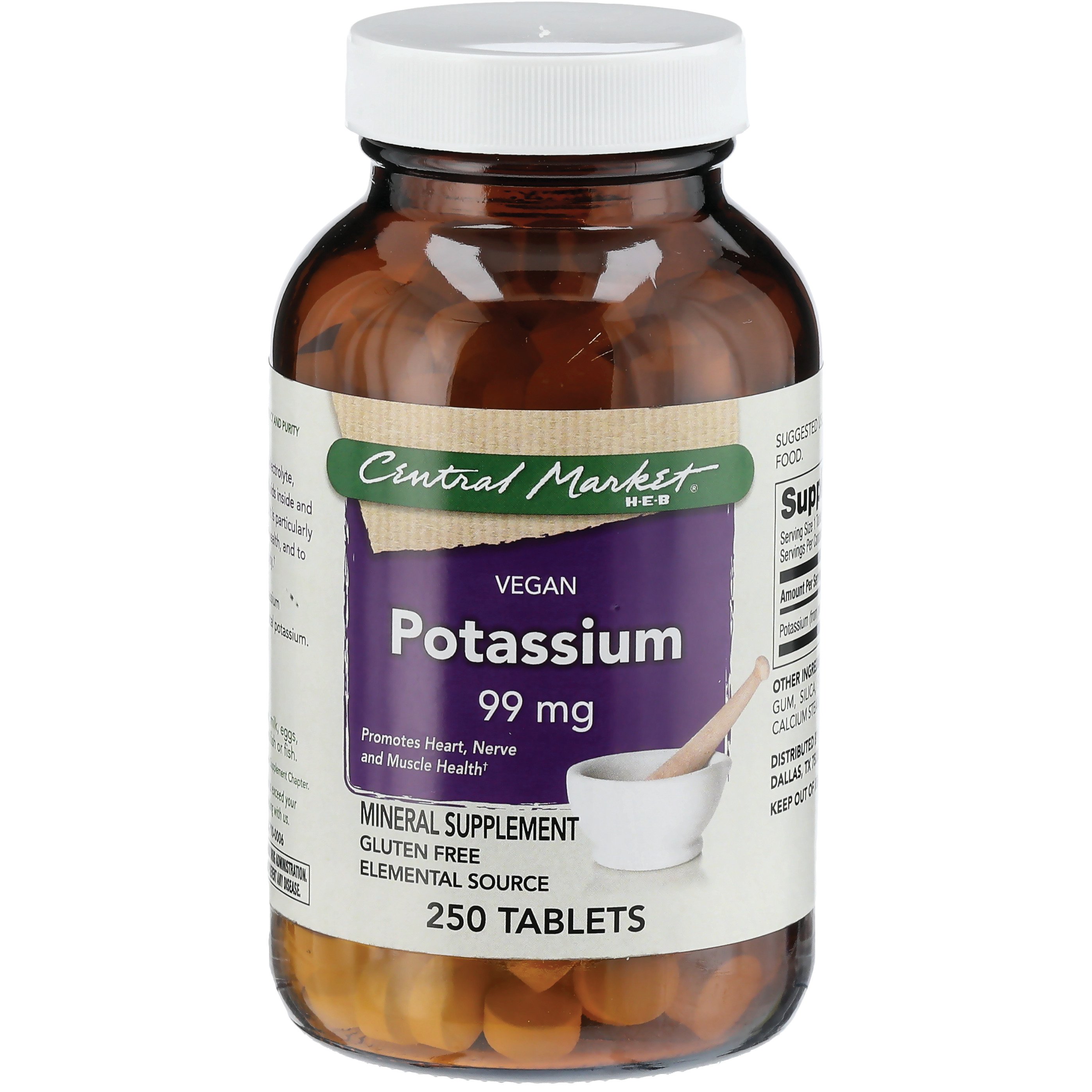 Central Market Potassium 99 mg Vegan Tablets Shop Minerals at HEB