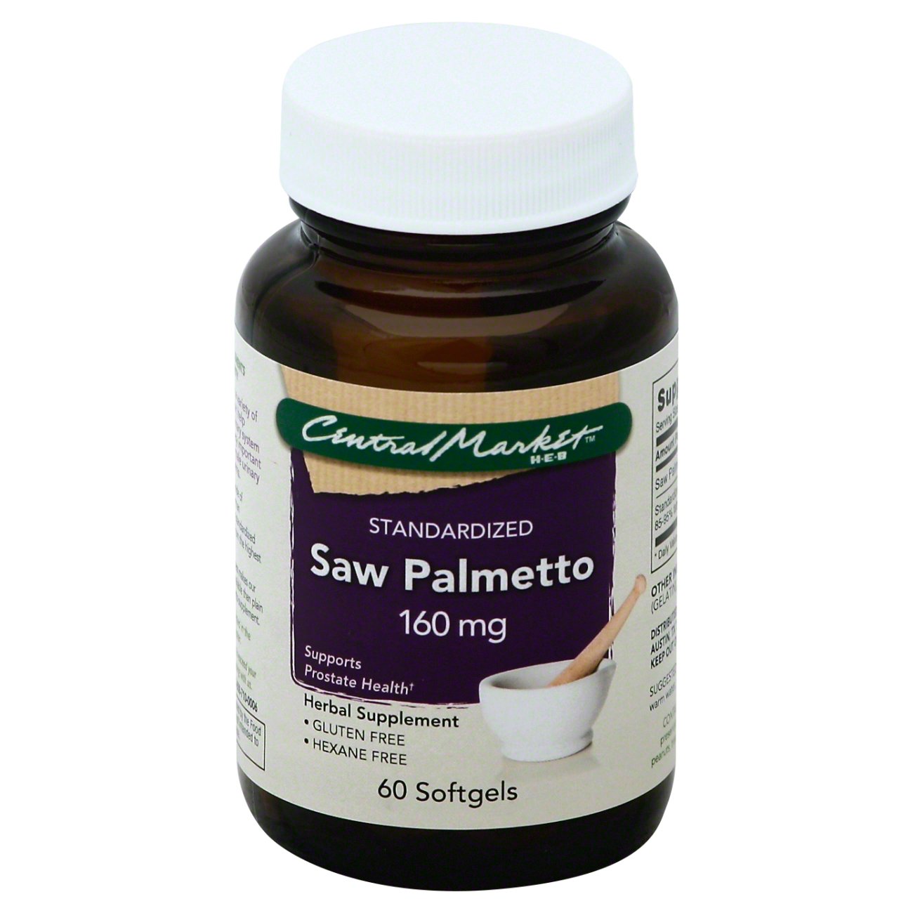 Central Market Saw Palmetto Standardized 160 Mg Softgels Shop Herbs