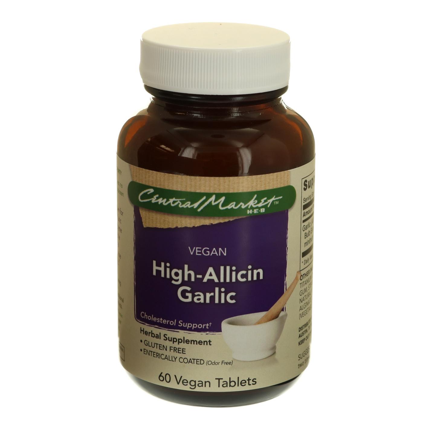 Central Market Vegan High-Allicin Garlic 500 mg Vegan Tablets; image 1 of 2