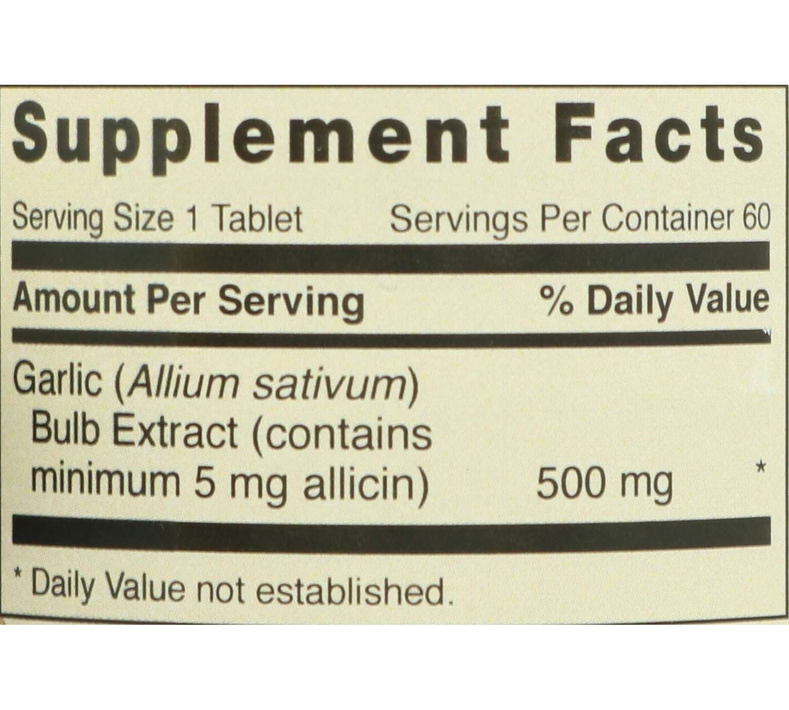 Central Market Vegan High-Allicin Garlic 500 mg Vegan Tablets; image 2 of 2
