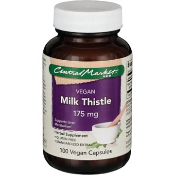 Central Market Vegan Milk Thistle 175mg Capsules, 100 ct