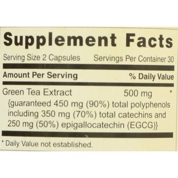Central Market Green Tea Extract 90% Polyphenols Vegan Capsules