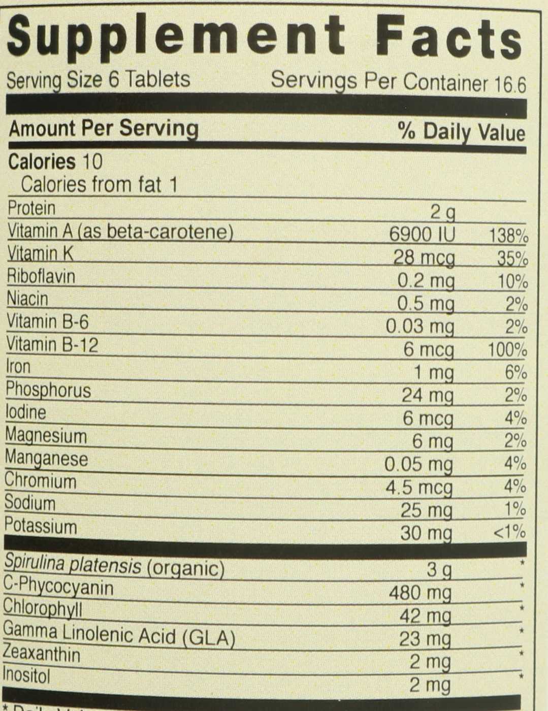 Central Market Organic Spirulina 500 mg Vegan Tablets; image 2 of 2