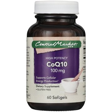 Central Market CoQ10 100 mg High Potency Softgels, 60 ct