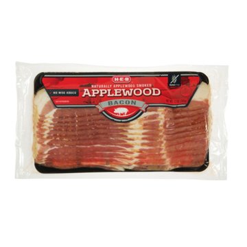 H-E-B Applewood Smoked Bacon, 12 oz