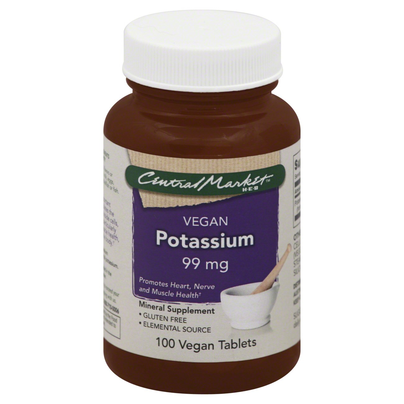 Central Market Potassium 99 mg Vegan Tablets Shop Minerals at HEB
