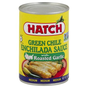 Hatch Medium Green Chile with Roasted Garlic Enchilada Sauce, 15 oz