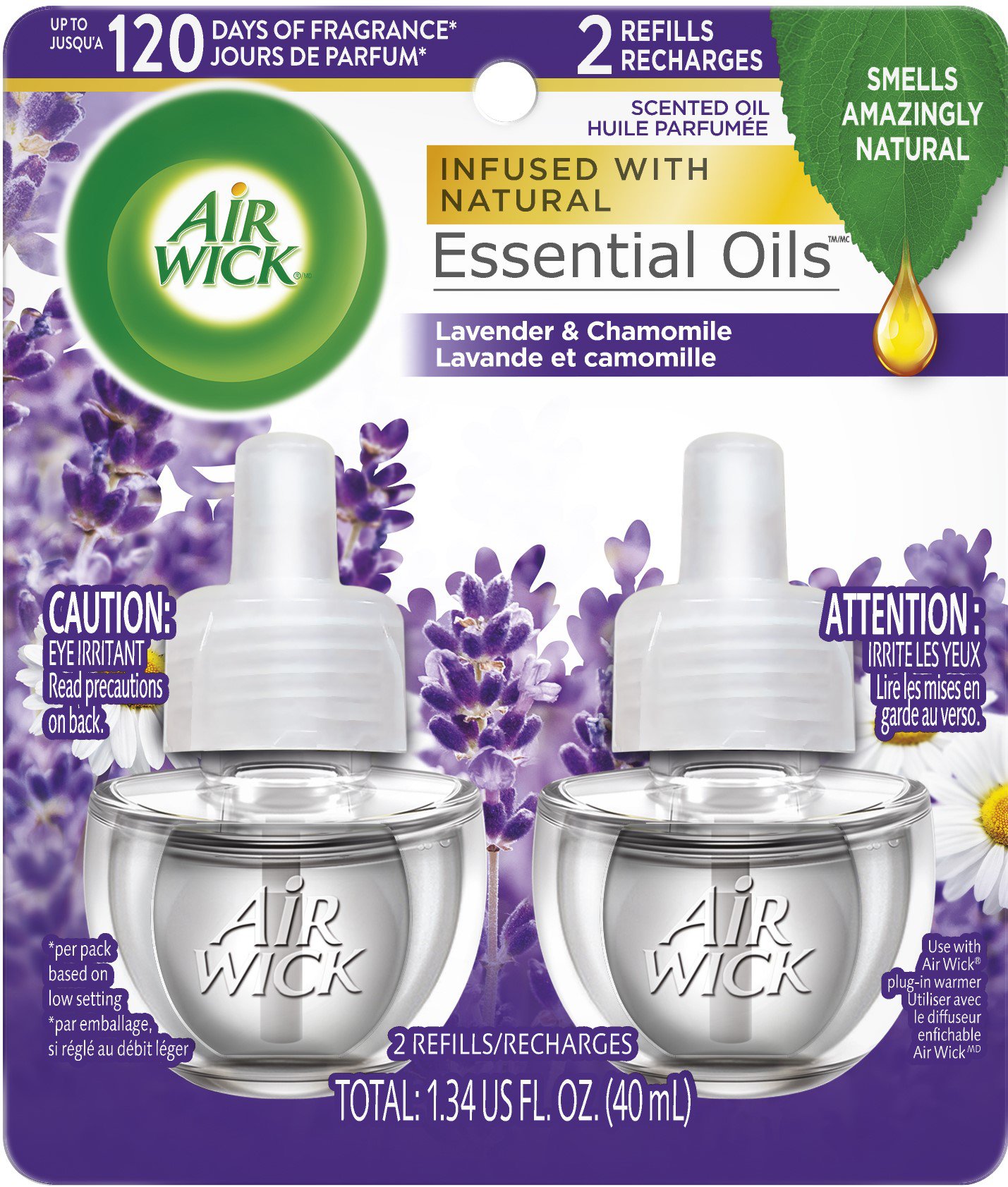 Air Wick Essential Oils Fresh Linen Scented Oil Refills (2 ct)