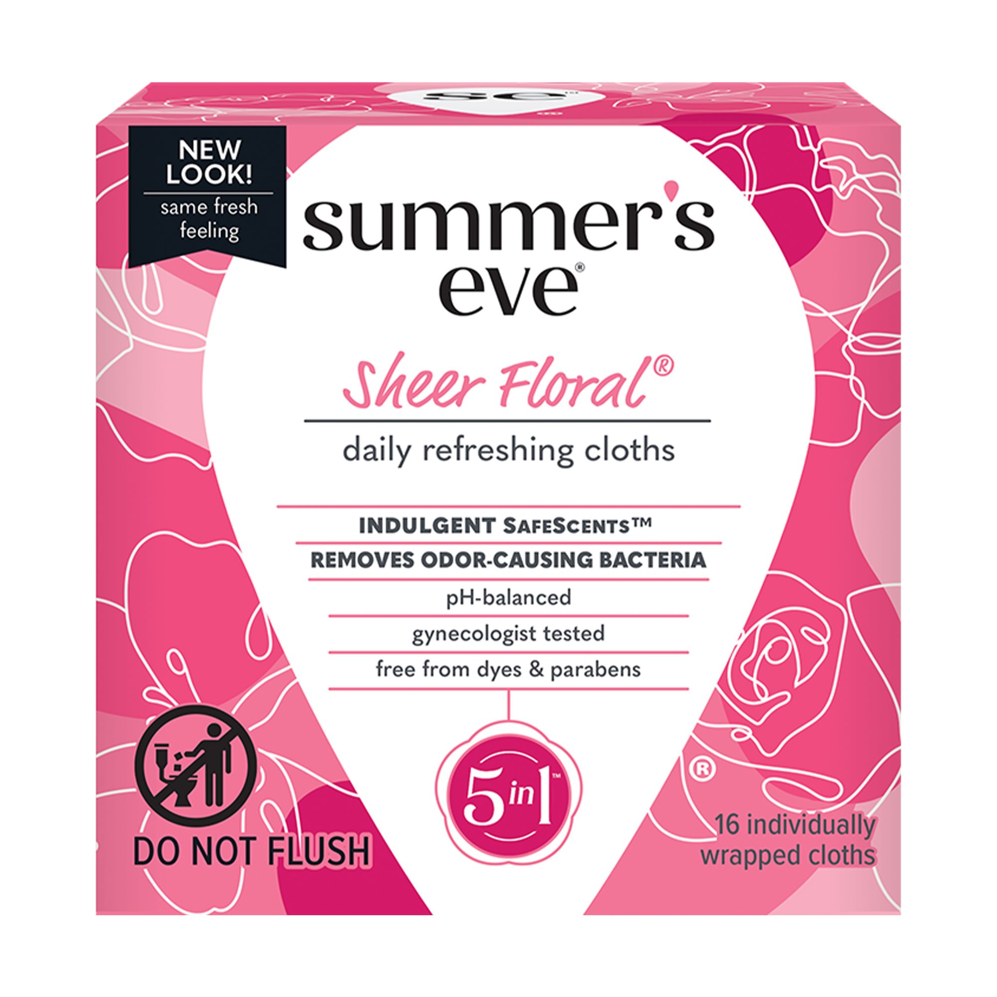 Summer's Eve Feminine Wipes Sheer Floral Shop Wipes & washes at HEB