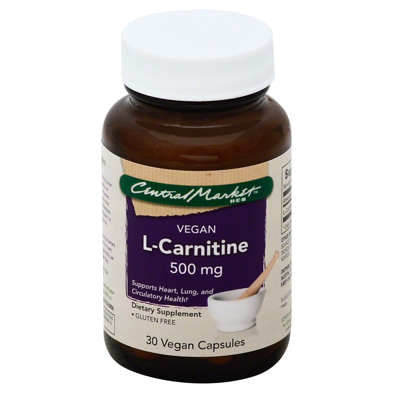 Central Market LCarnitine 500 Mg Vegan Capsules Shop Diet & fitness
