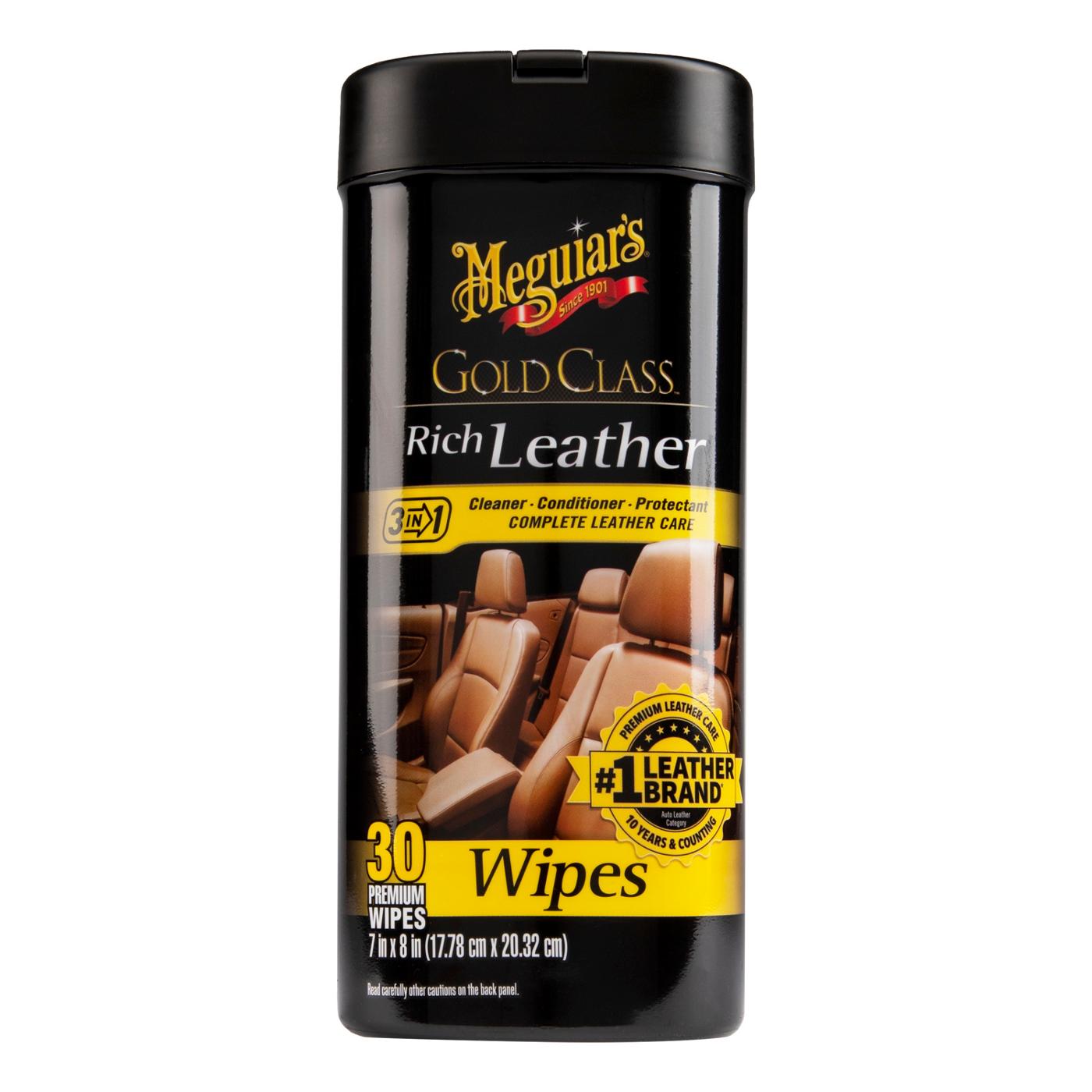 Meguiar's Gold Class Rich Leather Wipes; image 1 of 2