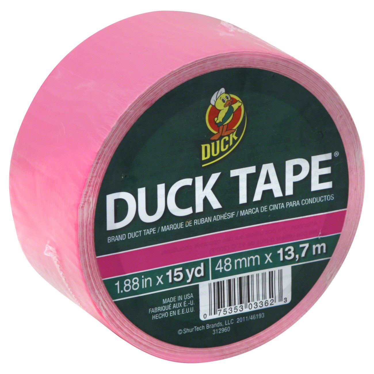 Duck Pink Duct Tape 15 Yards Shop Adhesives Tape At H E B