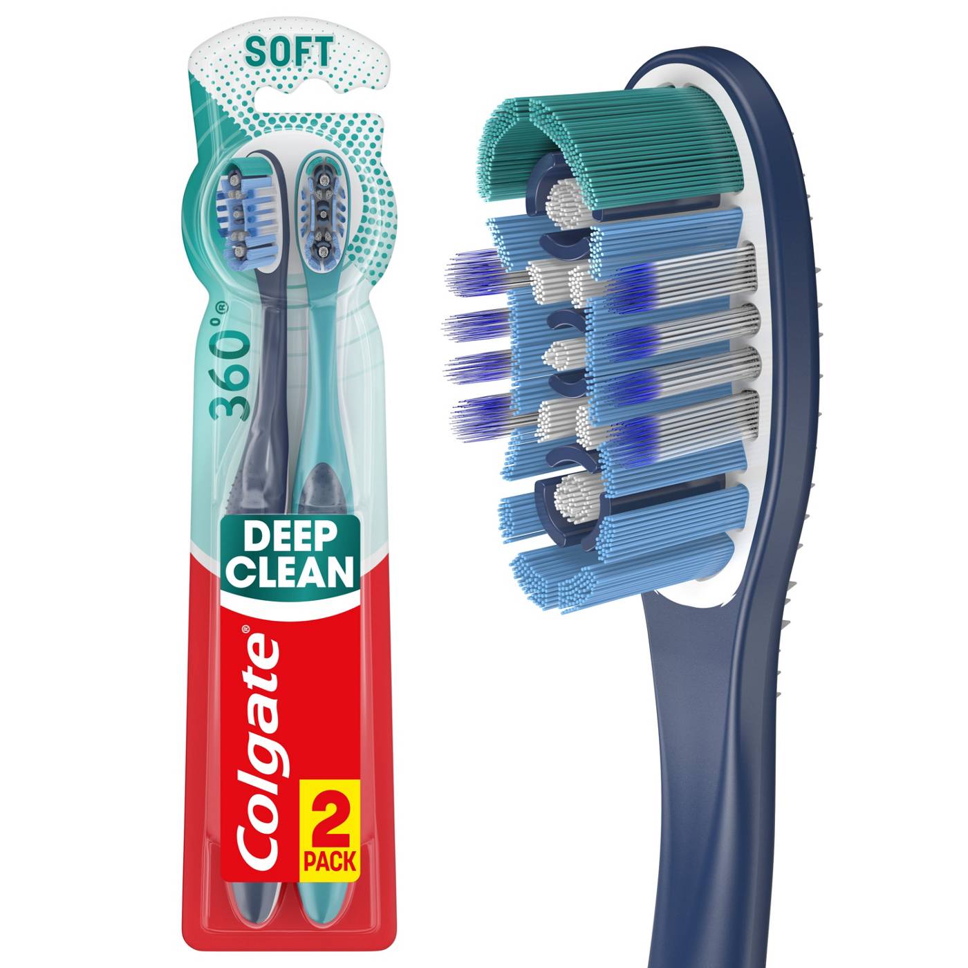 Colgate 360 Toothbrush, Soft Full Head - Colors May Vary; image 3 of 11