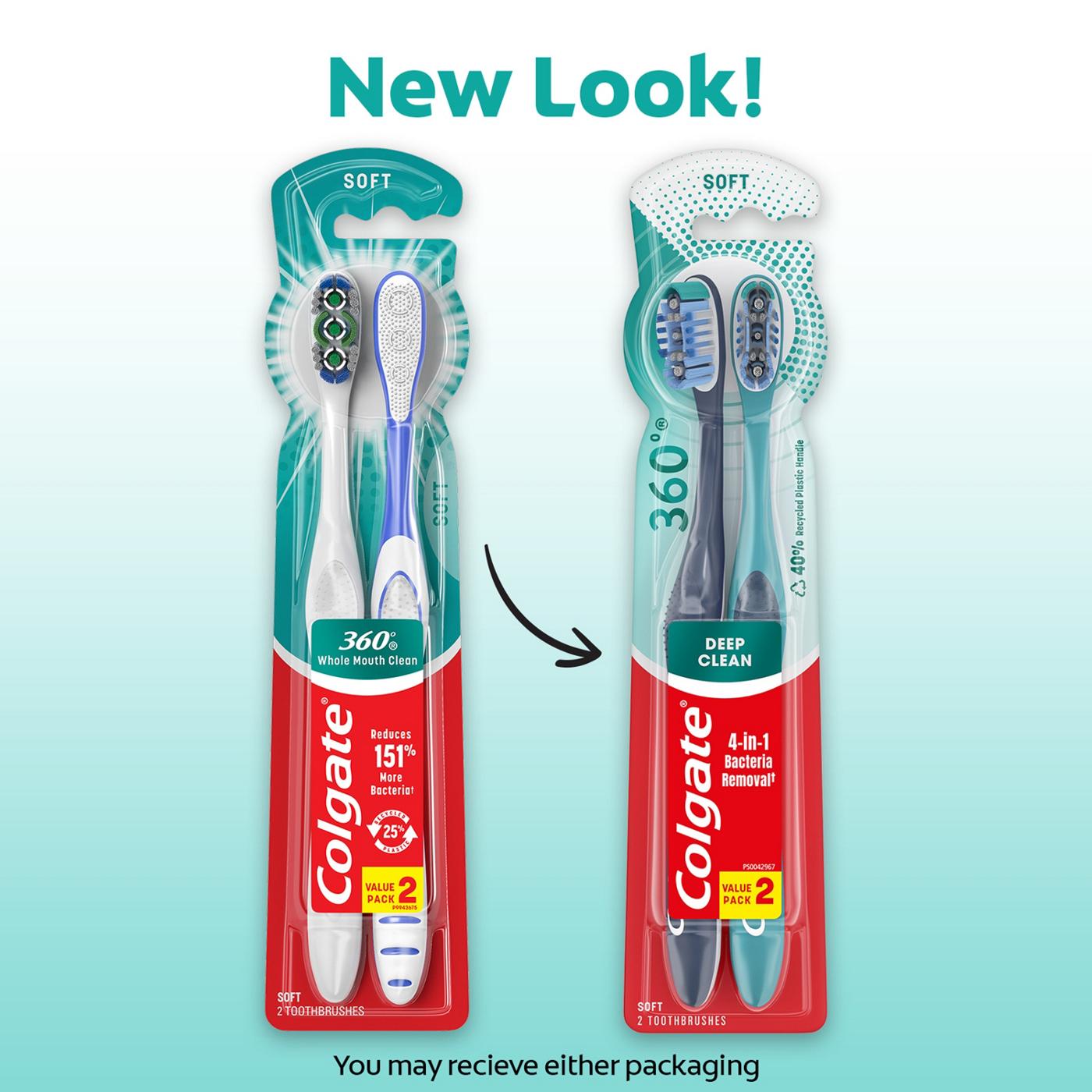 Colgate 360 Toothbrush, Soft Full Head - Colors May Vary; image 4 of 11