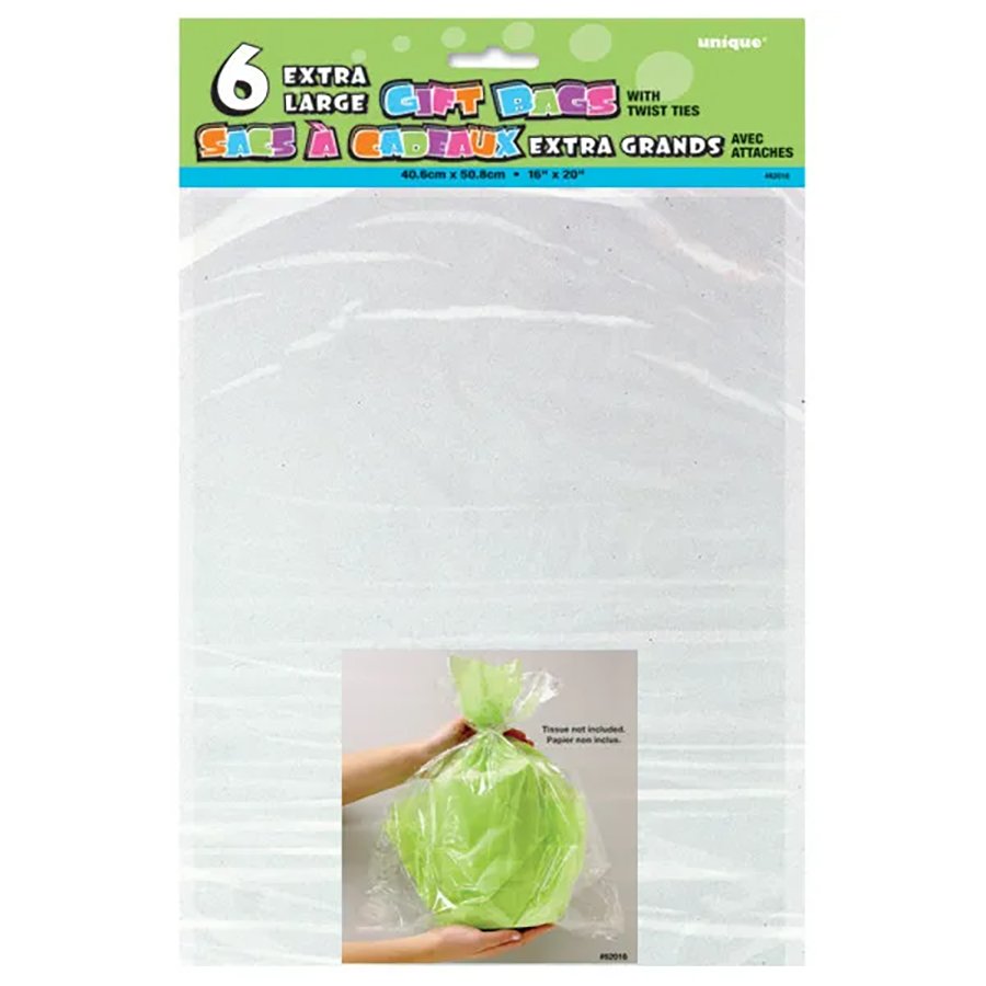 unique Extra Large Cello Gift Bags Clear Shop Favors at HEB