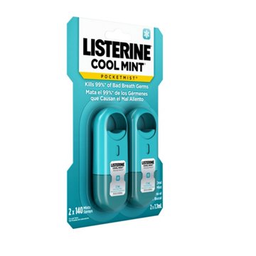 Listerine Pocketmist Oral Care Bad Breath Mist - Cool Mint, 2 ct