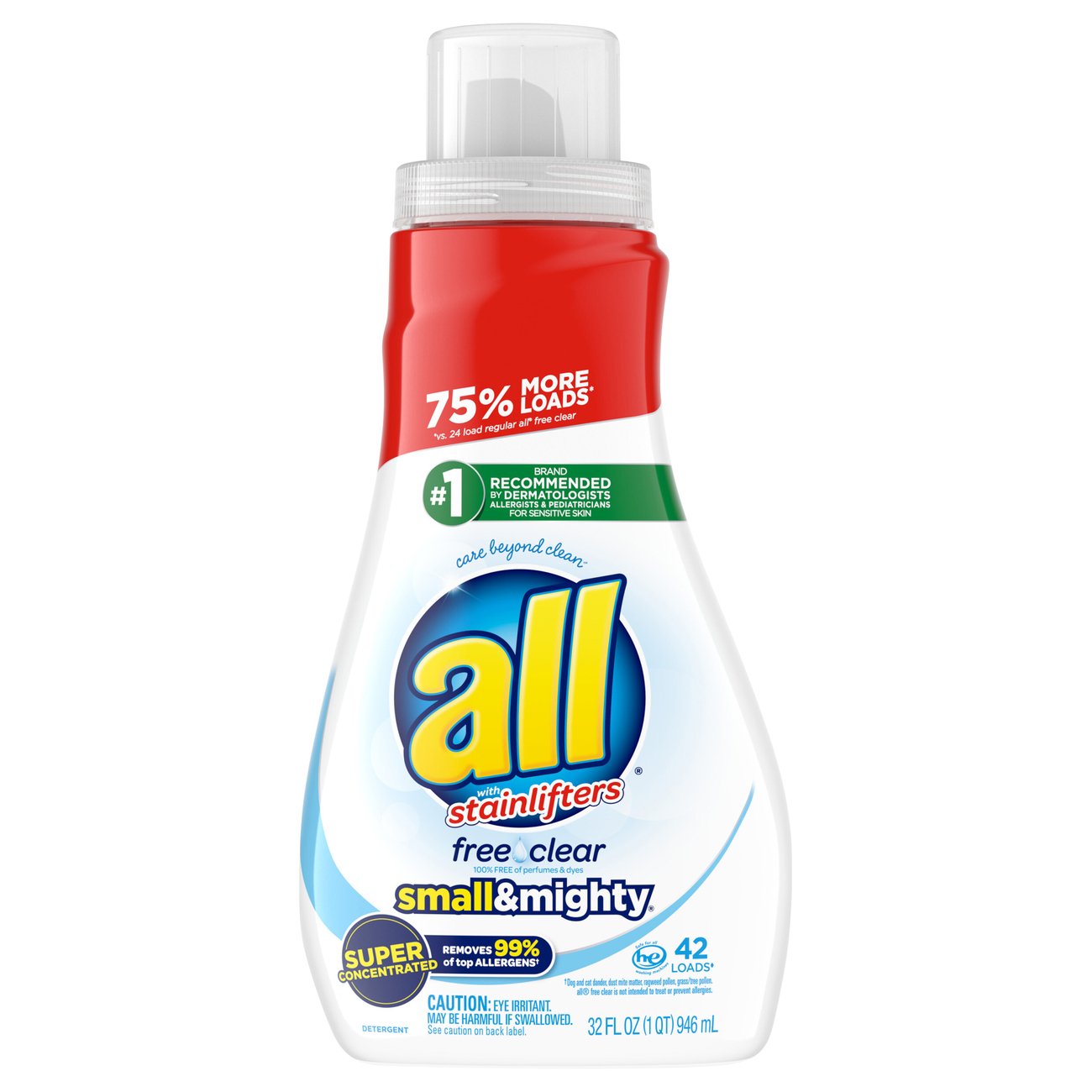All Small & Mighty Free Clear Super Concentrated Laundry Detergent 42