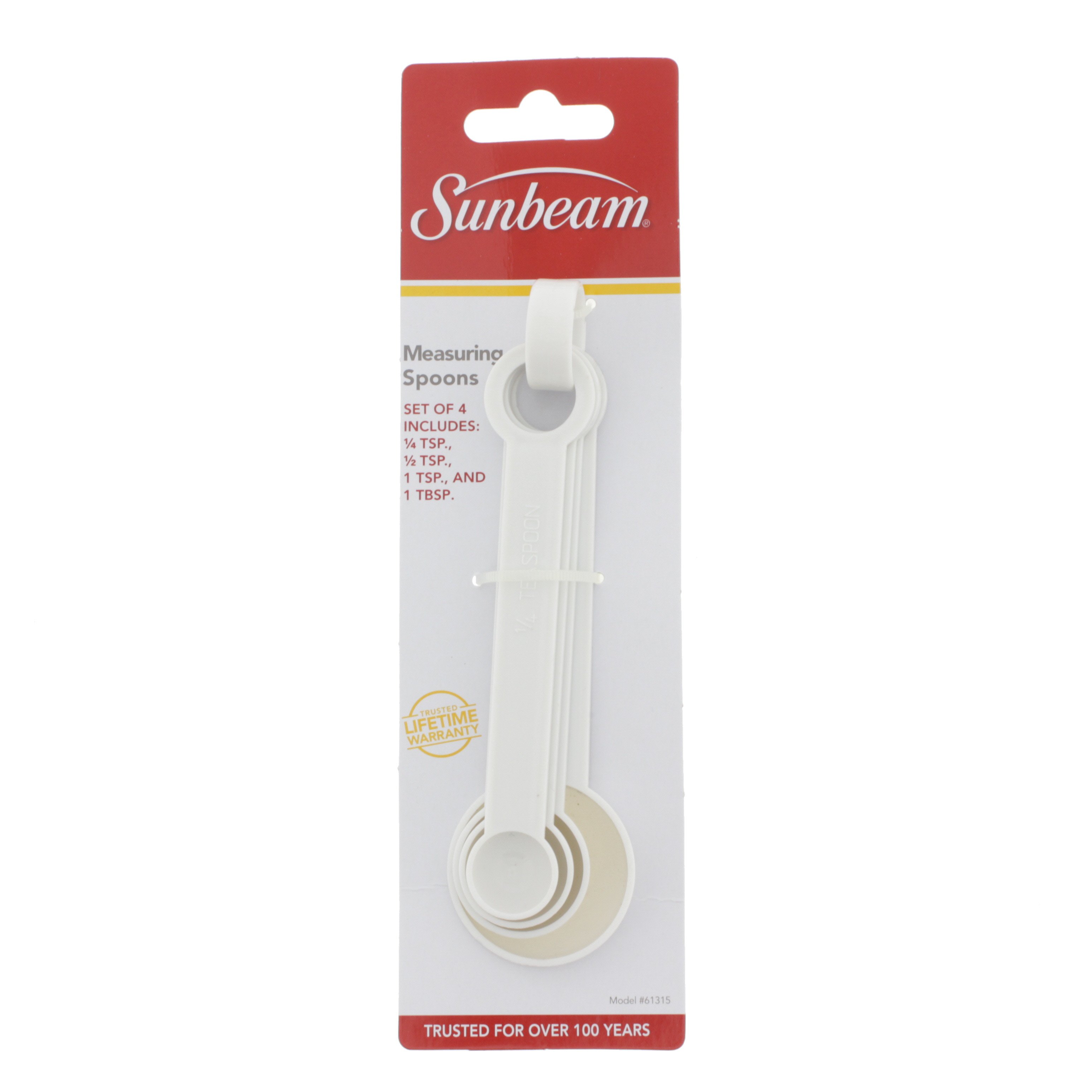 Sunbeam Plastic Measuring Spoons Set Shop Utensils & Gadgets at HEB